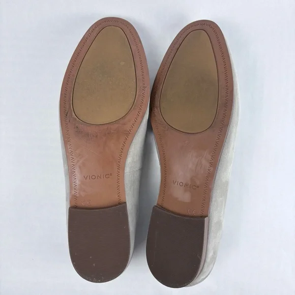 Vionic Women's Light Gray Suede Loafers - Picture 6 of 6